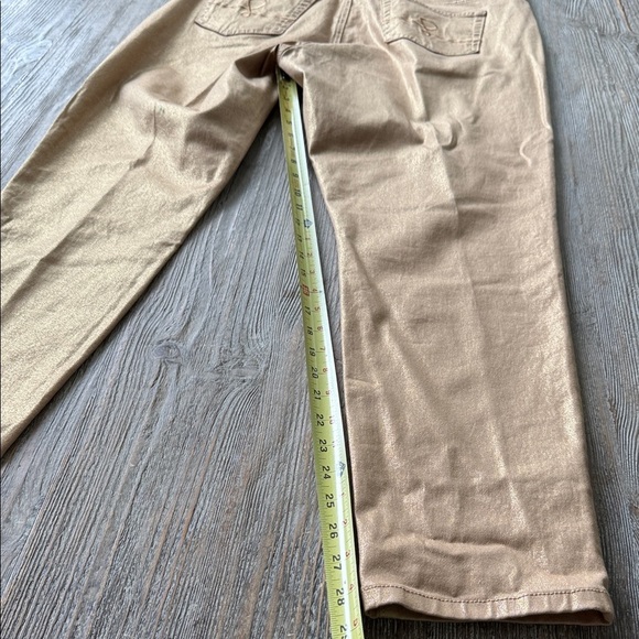 🌴 Lilly Pulitzer GOLD Eagan High Rise Super Sparkly Gold Metallic Pants NWT 16 - Picture 12 of 14